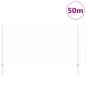 Preview: Zaun mit Pfosten Silber 1,2 x 50 m Stahl