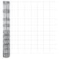 Preview: Zaun mit Pfosten Silber 1,2 x 50 m Stahl