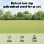 Preview: Zaun mit Pfosten Silber 1,2 x 50 m Stahl