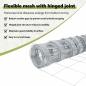 Preview: Zaun mit Pfosten Silber 1,2 x 50 m Stahl