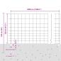 Preview: Zaun mit Pfosten Silber 1,2 x 50 m Stahl