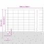 Preview: Zaun mit Pfosten Silber 1,2 x 50 m Stahl