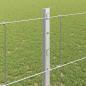 Preview: Zaun mit Pfosten Silber 1,2 x 50 m Stahl