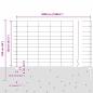 Preview: Zaun mit Pfosten Silber 1,2 x 50 m Stahl