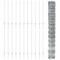 Preview: Zaun mit Pfosten Silber 1,2 x 50 m Stahl