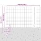 Preview: Zaun mit Pfosten Silber 1,4 x 50 m Stahl