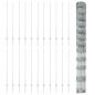 Preview: Zaun mit Pfosten Silber 1,4 x 50 m Stahl