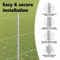 Preview: Zaun mit Pfosten Silber 1,5 x 50 m Stahl