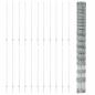 Preview: Zaun mit Pfosten Silber 1,5 x 50 m Stahl