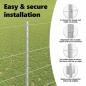 Preview: Zaun mit Pfosten Silber 1,5 x 50 m Stahl