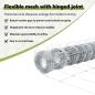 Preview: Zaun mit Pfosten Silber 1,5 x 50 m Stahl