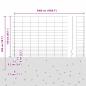 Preview: Zaun mit Pfosten Silber 1,5 x 50 m Stahl