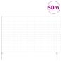 Preview: Zaun mit Pfosten Silber 1,6 x 50 m Stahl