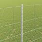 Preview: Zaun mit Pfosten Silber 1,6 x 50 m Stahl