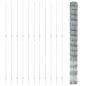 Preview: Zaun mit Pfosten Silber 1,6 x 50 m Stahl
