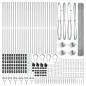 Preview: Zaunpfosten Silber 50 x 1,2 m (16 x 16 mm Netz) Stahl