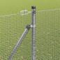 Preview: Zaunpfosten Silber 50 x 1,5 m (12 x 12 mm Maschen) Stahl