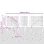 Preview: Zaunpfosten Silber 100 x 0,4 m (25 x 25 mm Netz) Stahl