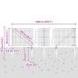 Preview: Zaunpfosten Grün 10 x 0,8 m (25 x 25 mm Maschen) Stahl und PVC