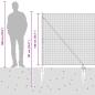 Preview: Zaunpfosten Grün 10 x 1,4 m (16 x 16 mm Maschen) Stahl und PVC