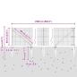 Preview: Zaunpfosten Grün 25 x 0,6 m (25 x 25 mm Netz) Stahl und PVC