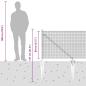 Preview: Zaunpfosten Grün 25 x 0,8 m (12 x 12 mm Mesh) Stahl und PVC