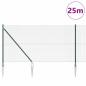 Preview: Zaunpfosten Grün 25 x 1,4 m (12 x 12 mm Netz) Stahl und PVC