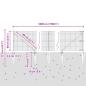 Preview: Zaunpfosten Grün 50 x 0,6 m (25 x 25 mm Maschen) Stahl und PVC