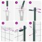 Preview: Zaunpfosten Grün 50 x 1 m (16 x 16 mm Maschen) Stahl und PVC
