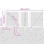 Preview: Zaunpfosten Grau 10 x 1,4 m (16 x 16 mm Maschen) Stahl und PVC