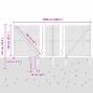 Preview: Zaunpfosten Grau 25 x 1,4 m (19 x 19 mm Netz) Stahl und PVC
