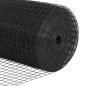 Preview: Zaunpfosten Grau 50 x 0,4 m (19 x 19 mm Maschen) Stahl und PVC