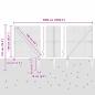 Preview: Zaunpfosten Grau 50 x 1,4 m (Masche 19 x 19 mm) Stahl und PVC