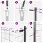 Preview: Zaunpfosten Grau 100 x 0,4 m (16 x 16 mm Maschen) Stahl und PVC