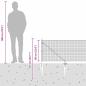 Preview: Zaunpfosten Grau 100 x 0,6 m (16 x 16 mm Maschenweite)
