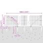 Preview: Zaunpfosten Grau 100 x 0,6 m (25 x 25 mm Maschen) Stahl und PVC
