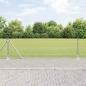 Preview: ARDEBO.de - Geschweißter Drahtzaun mit Betonsockel 10 x 0,4 m Silber Netz