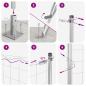 Preview: Zaunpfosten Silber 10 x 0,6 m (Masche 25 x 25 mm) Stahl