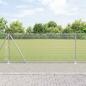 Preview: ARDEBO.de - Zaunpfosten Silber 10 x 0,8 m (12 x 12 mm Maschendraht) Stahl