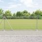 Preview: ARDEBO.de - Geschweißter Drahtzaun mit Betonsockel 10 x 1 m Silber Netz