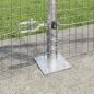 Preview: Geschweißter Drahtzaun mit Betonsockel 10 x 1 m Silber Netz