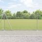 Preview: ARDEBO.de - Geschweißter Drahtzaun mit Betonsockel 10 x 1,2 m Silber Netz
