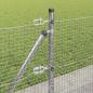 Preview: Geschweißter Drahtzaun mit Betonsockel 25 x 0,4 m Silber Netz