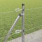 Preview: Geschweißter Drahtzaun mit Betonsockel 25 x 0,4 m Silber Netz