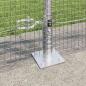 Preview: Geschweißter Drahtzaun mit Betonsockel 25 x 1 m Silber Netz