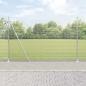 Preview: ARDEBO.de - Geschweißter Drahtzaun mit Betonsockel 25 x 1,4 m Silber Netz