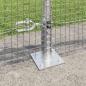 Preview: Geschweißter Drahtzaun mit Betonsockel 50 x 0,4 m Silber Netz