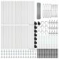 Preview: Zaunpfosten Silber 100 x 0,4 m (25 x 25 mm Netz) Stahl