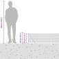 Preview: Zaunpfosten Grün 10 x 0,4 m (16 x 16 mm Maschen) Stahl und PVC