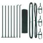 Preview: Zaunpfosten Grün 10 x 0,6 m (12 x 12 mm Netz) Stahl und PVC